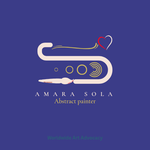 Logo design for an abstract painter Amara Sola.