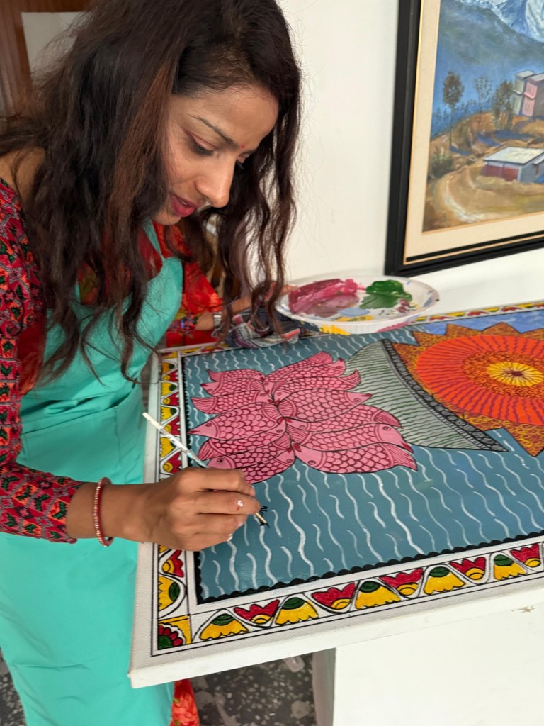 Subhadri Subha Mithila painting beautiful traditional artwork