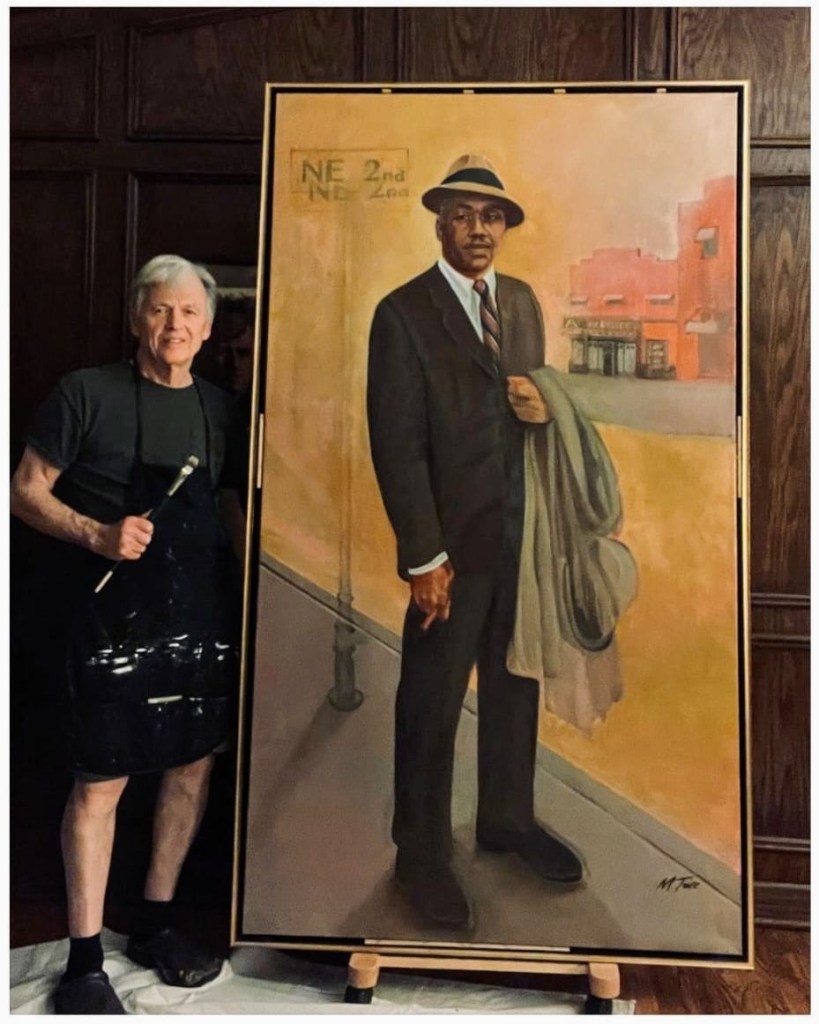 Ralph Ellison, who wrote "Invisible Man" painting by Milton R. Trice