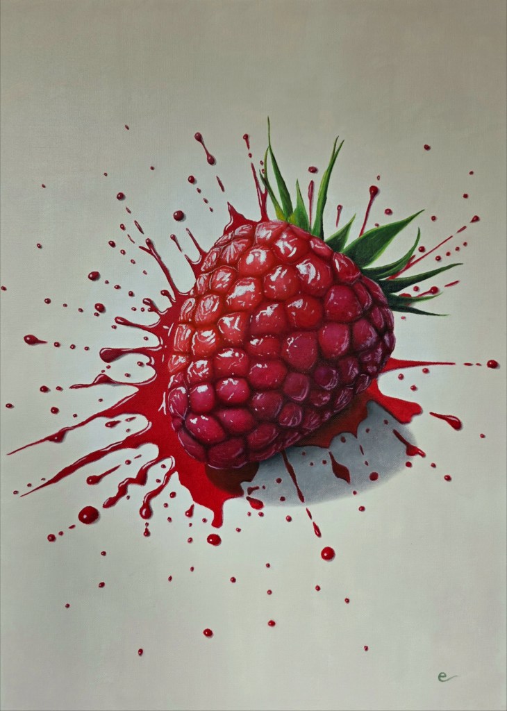 The Sweet Taste of Iron — Oil and acrylic on canvas (50 × 70 cm)