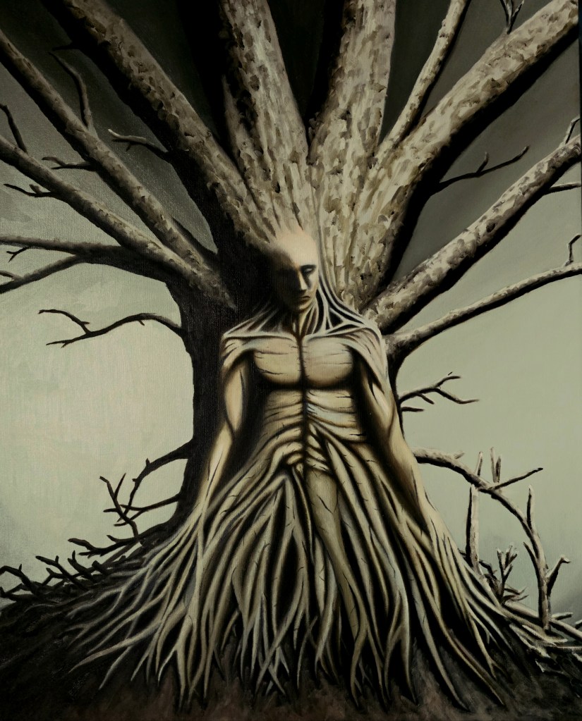 Crown of Thorns — Oil on canvas (62 × 84 cm)