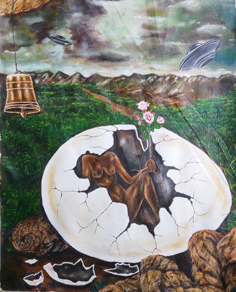 Munezero Benjamin / Bennez, Rwanda wildlife artist surrealism painting